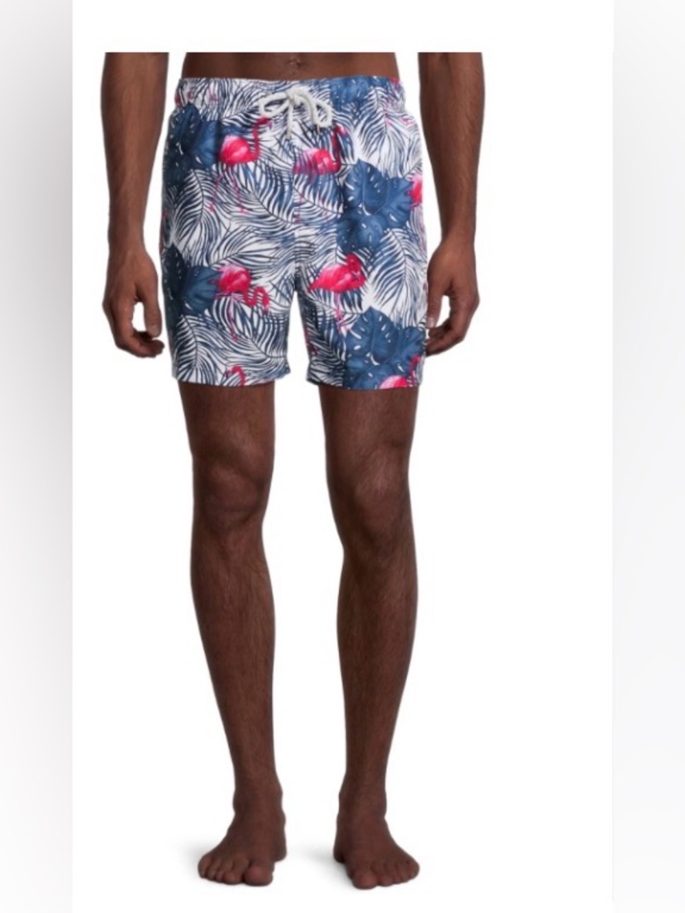 Endless Summer, Tropical Flamingo Print, Swim Trunks, size large